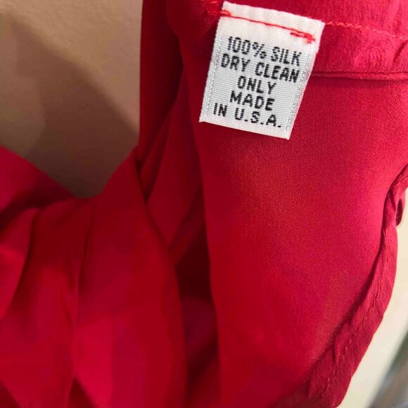 Imitation of Christ - 100% Silk Red dress - back sexy opening - size 6 - Picture 8 of 8